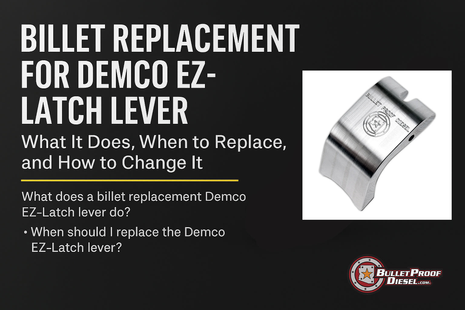 Demco Composite EZ-Latch Lever Replacement | Plastic Just Doesn't