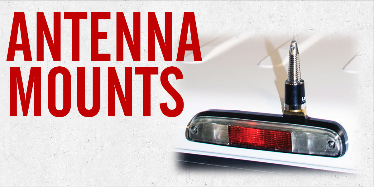 Third brake light antenna mount installed on Ford F-150 truck