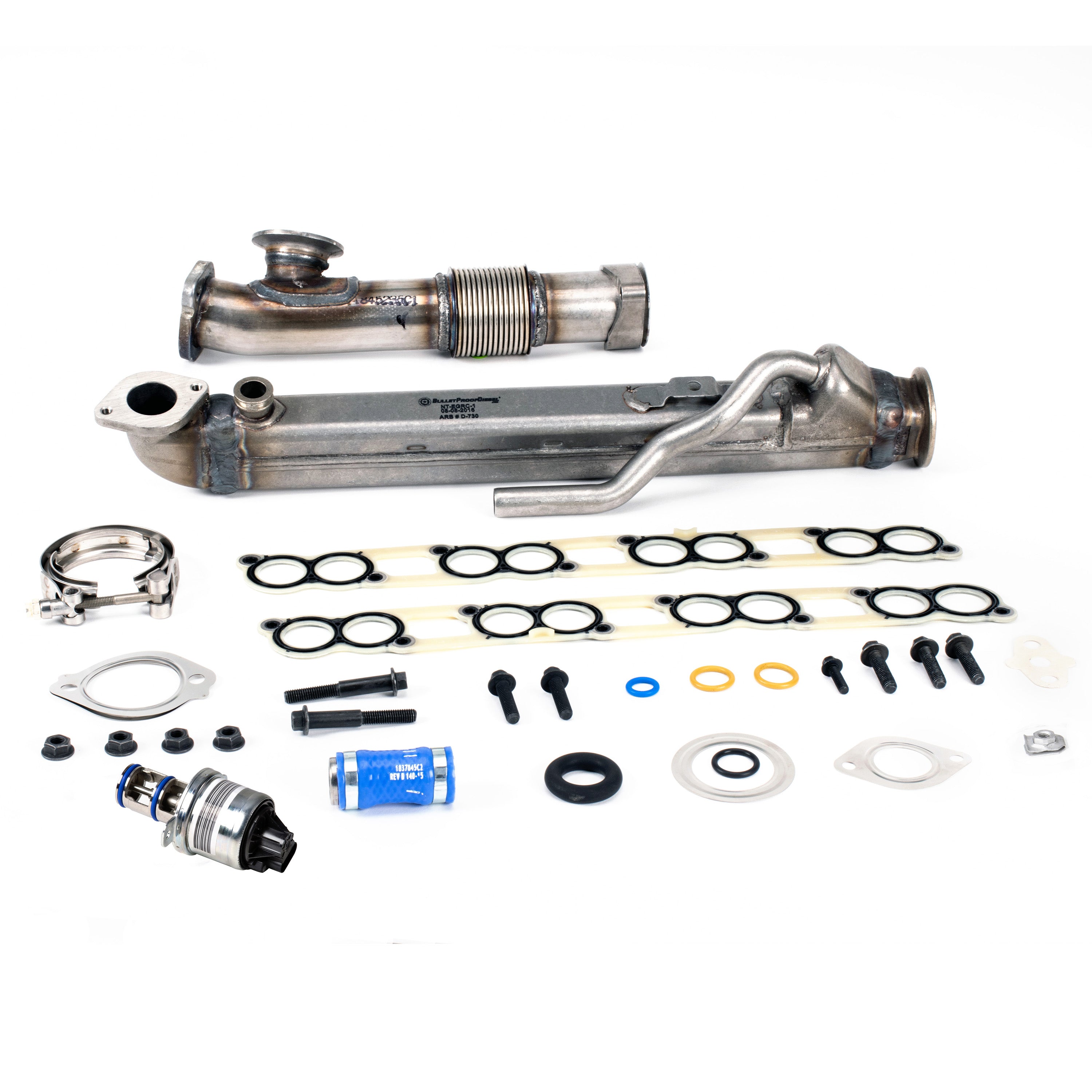 BulletProof EGR Undelete Kit, Ford 6.0L Diesel, Square EGR Cooler with