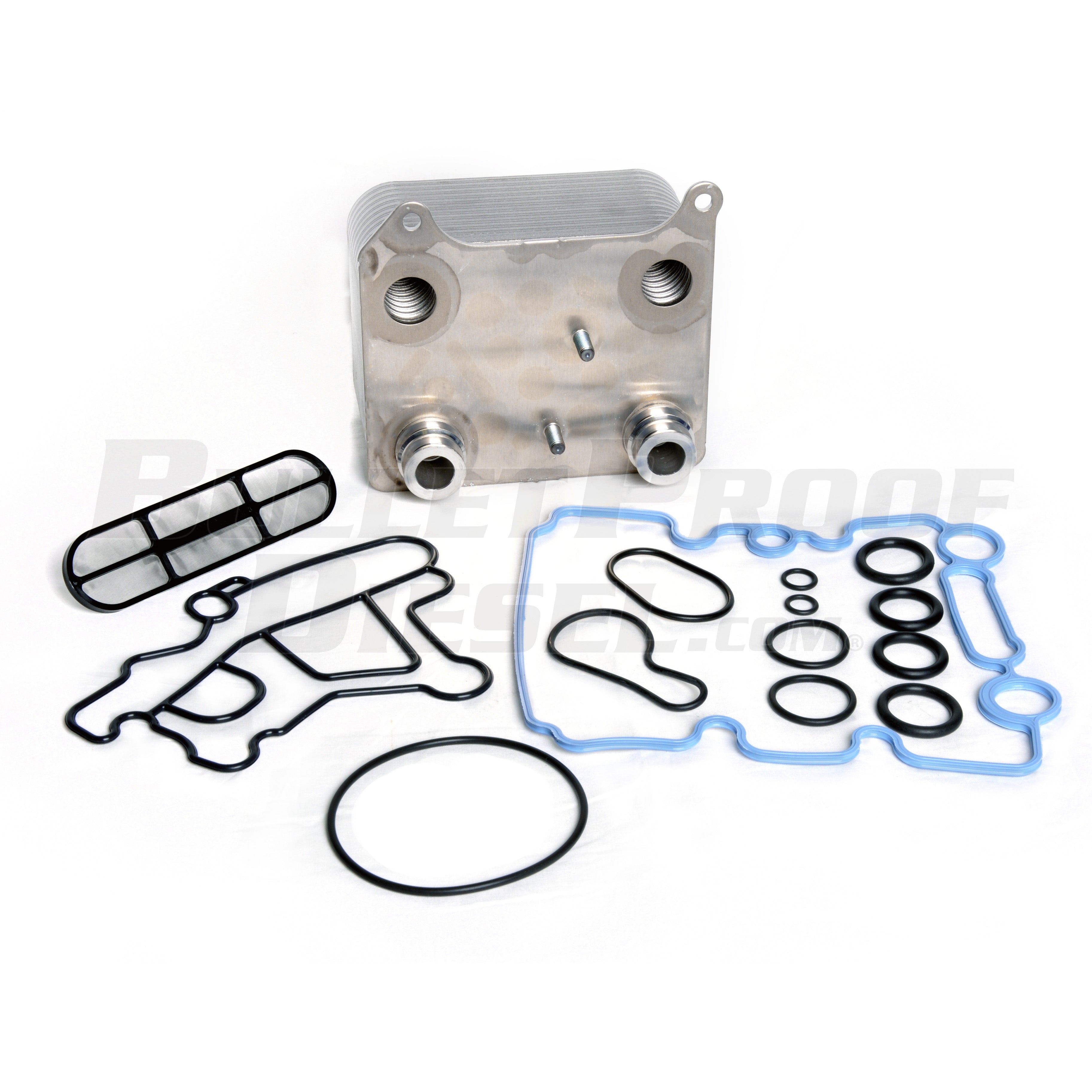 Semi BulletProof Package: Complete 6.0L EGR and Oil Cooler Package, Square Style EGR Cooler