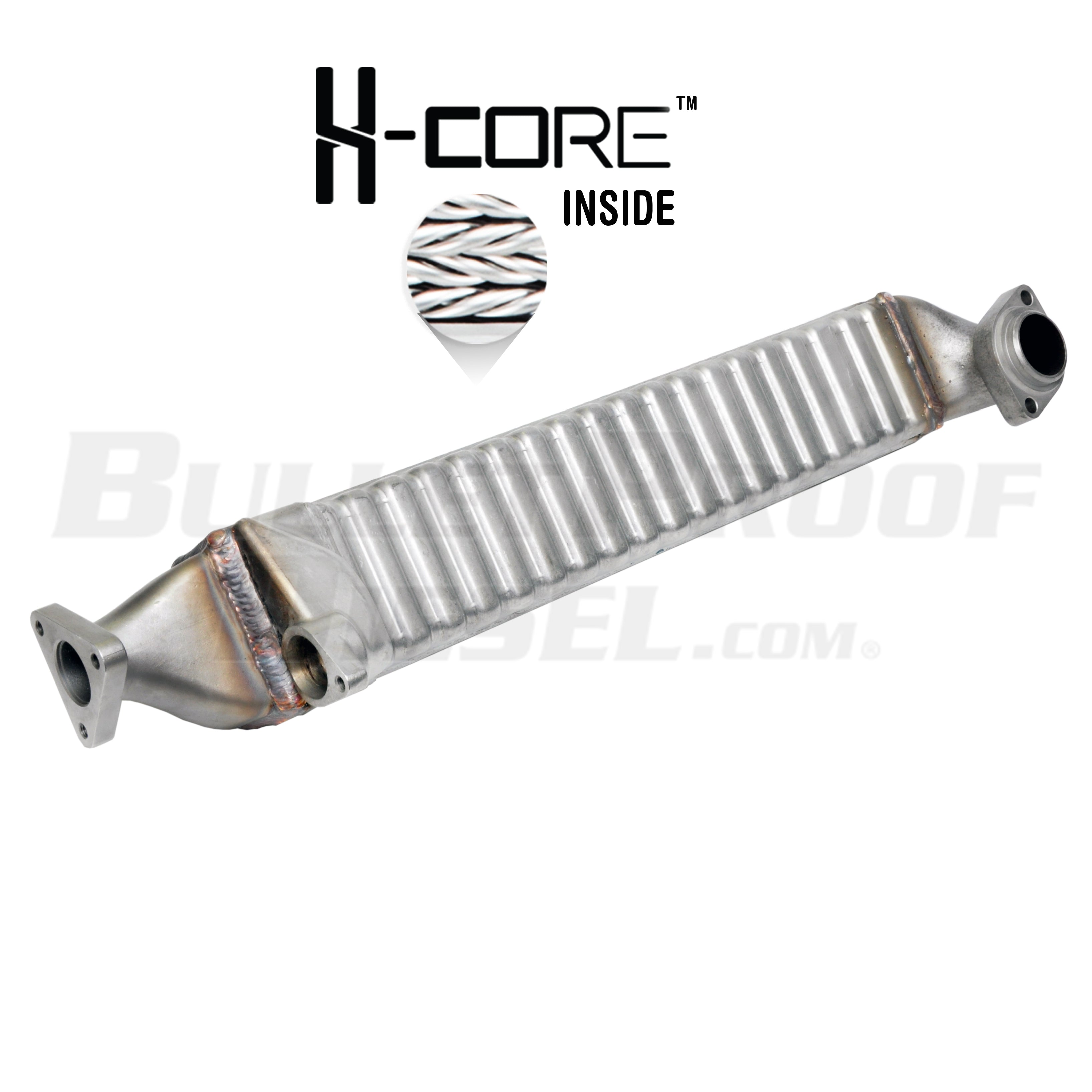 BulletProof EGR Cooler, Upgraded, International DT466, DT570 and HT570, 21-inch Length
