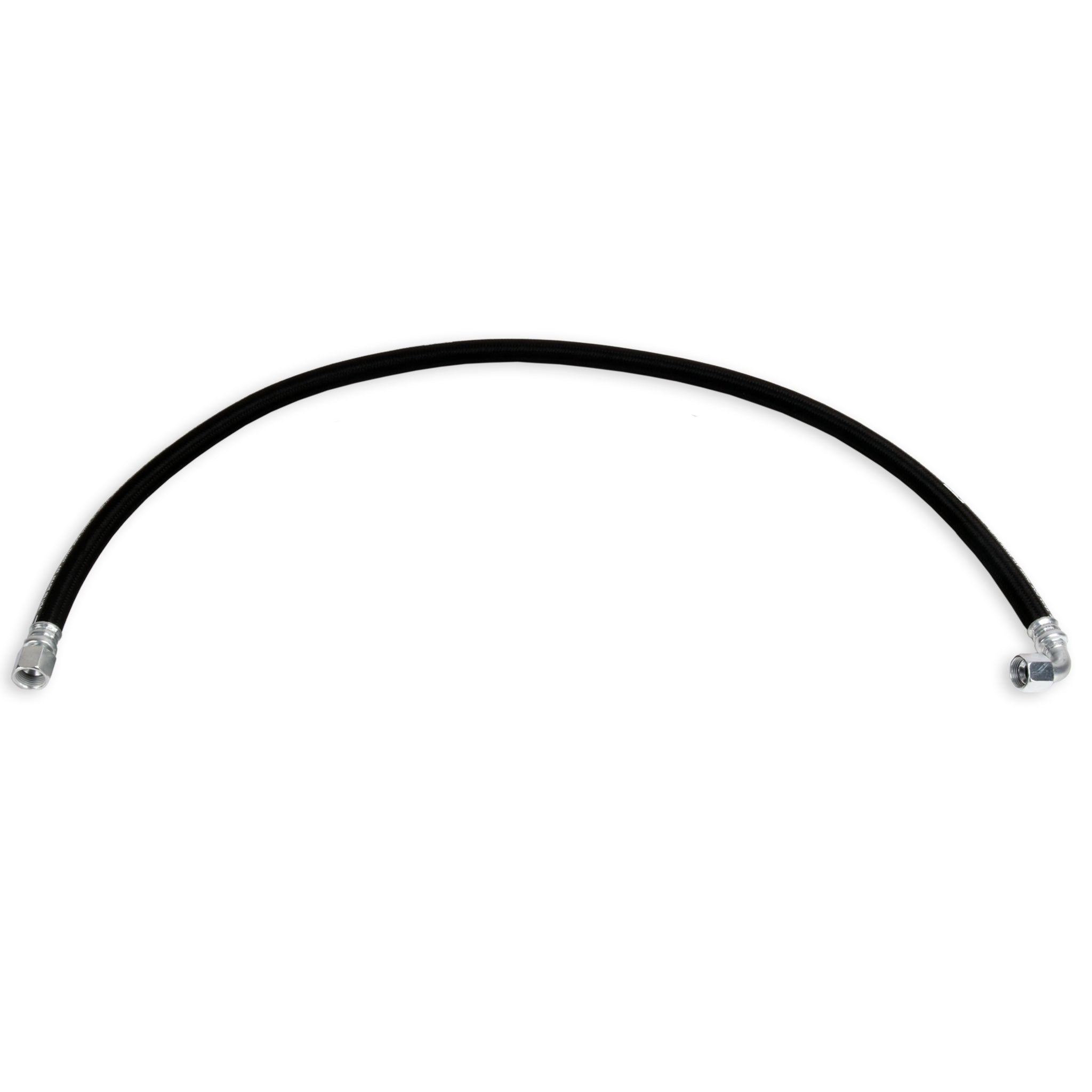 Hose, 48 Inch, Crimped On Steel Fittings, 90 to Straight