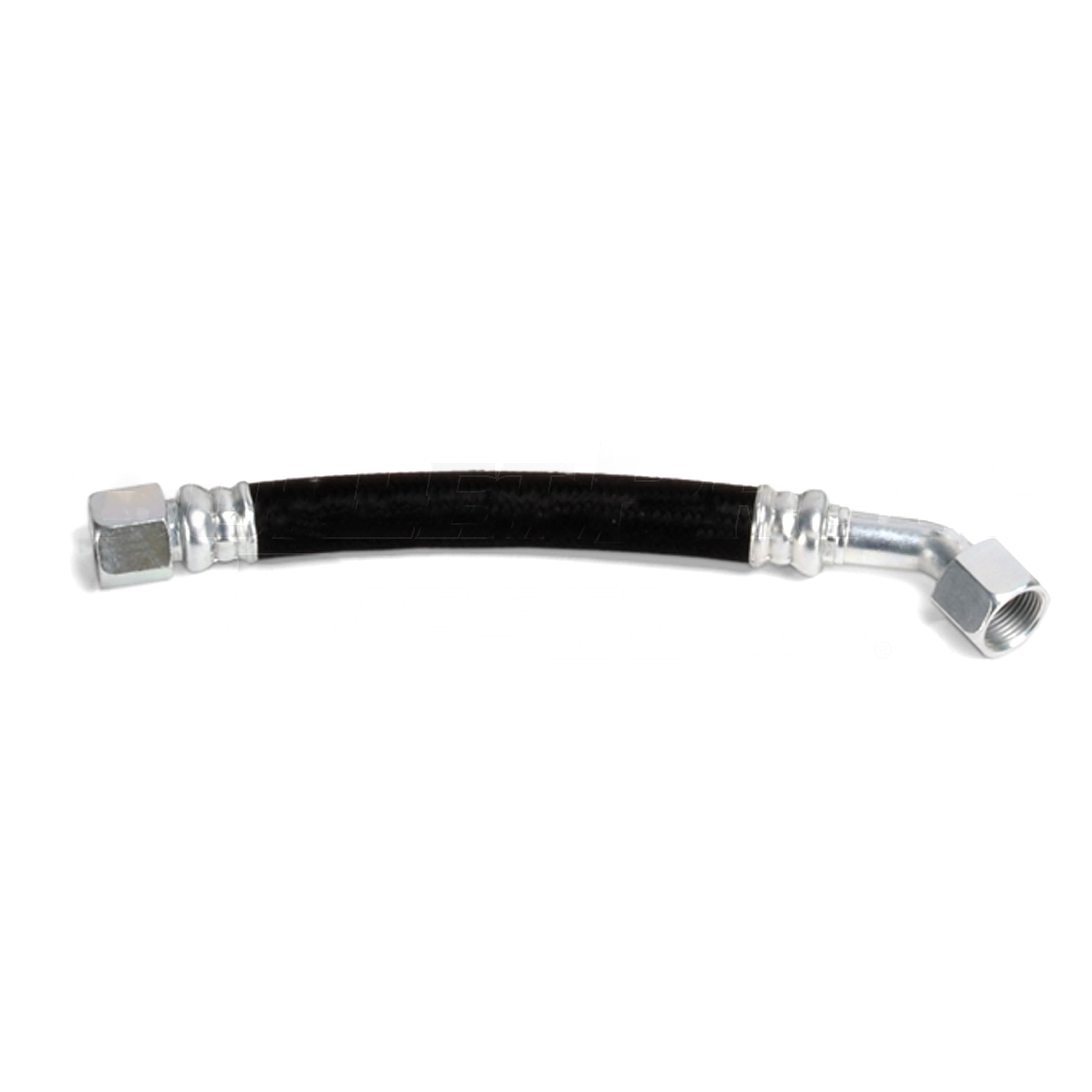Hose, 9.5 Inch, Crimped On Steel Fittings, 45 degree to Straight