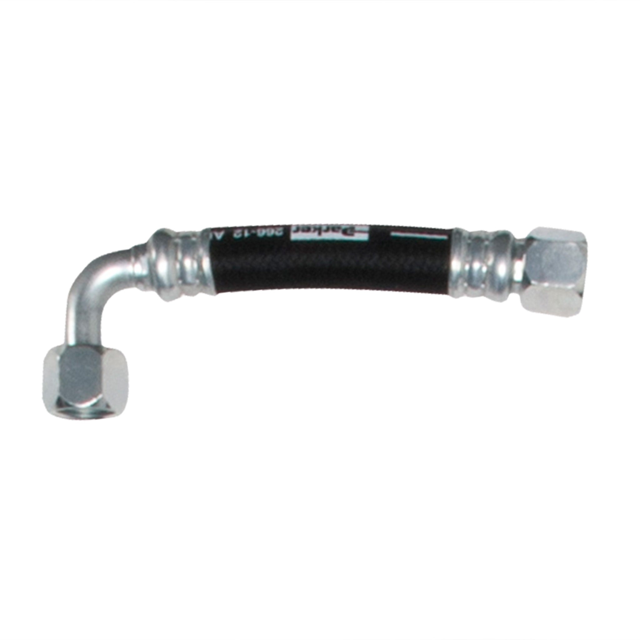 Hose, 7.5 Inch, Crimped On Steel Fittings, Straight to 90