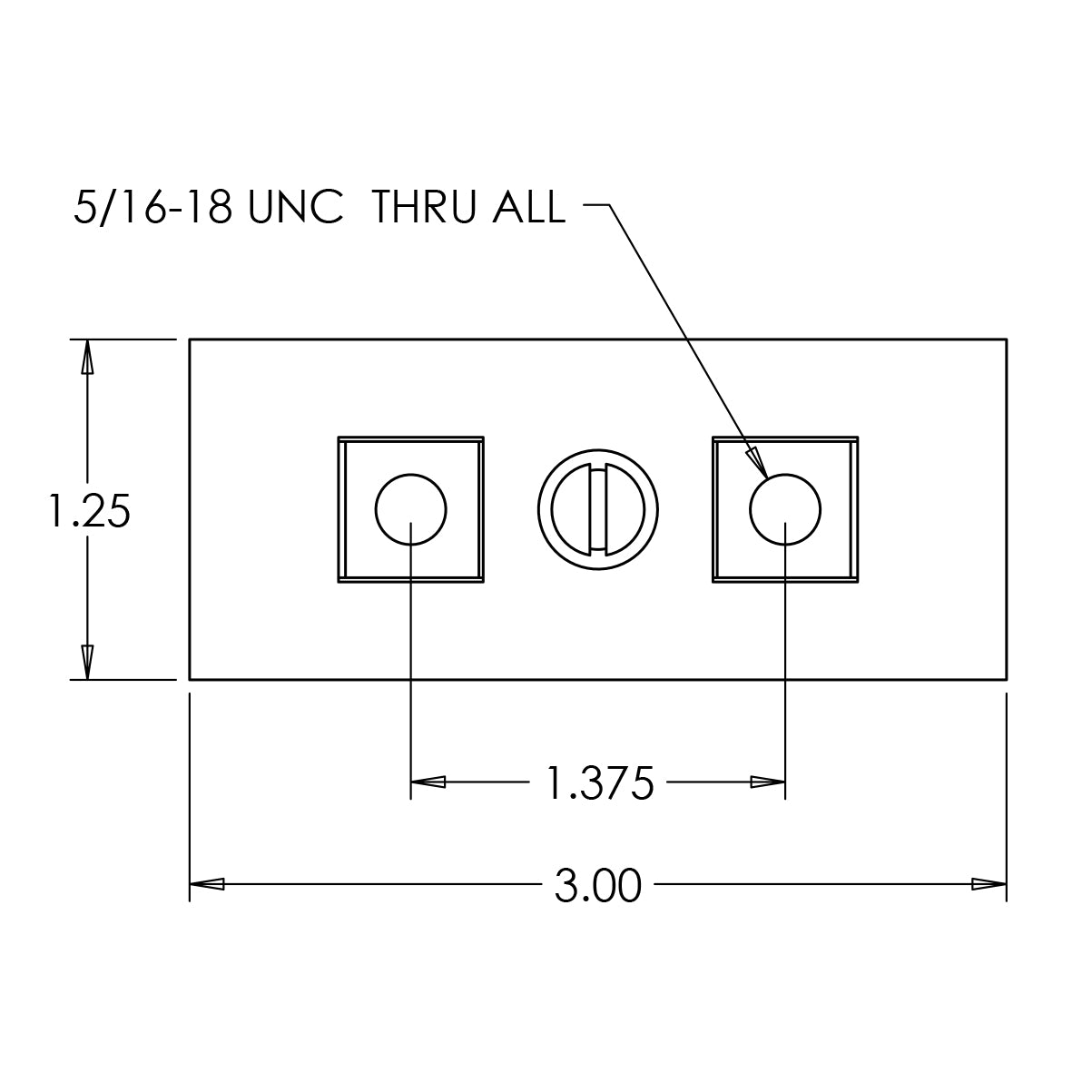 E-Track and A-Track Bolt-Down Fitting, 5/16-18 HandEtrack,