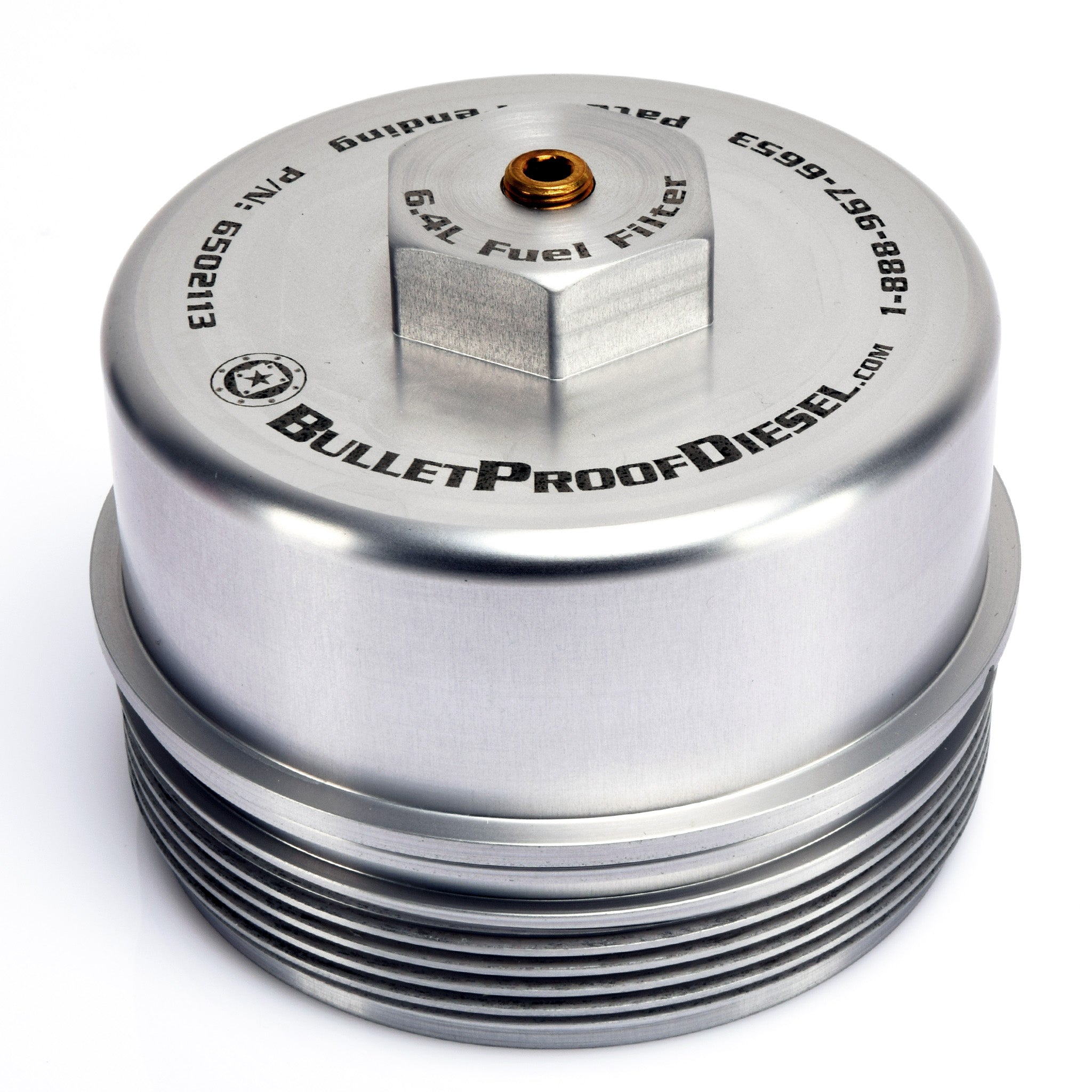 Fuel Filter Cap, Aluminum, Ford 6.4L Diesel