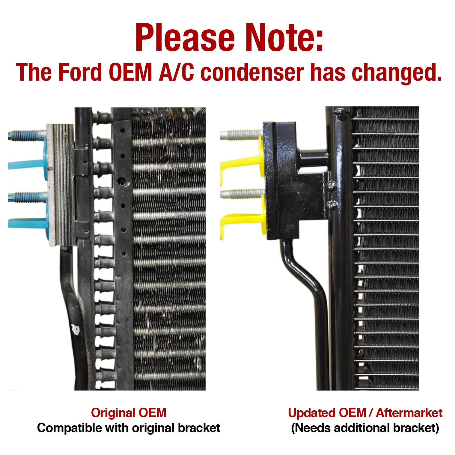 Oil Cooler Mounting Bracket, Non Traditional Condenser, Ford 6.0L