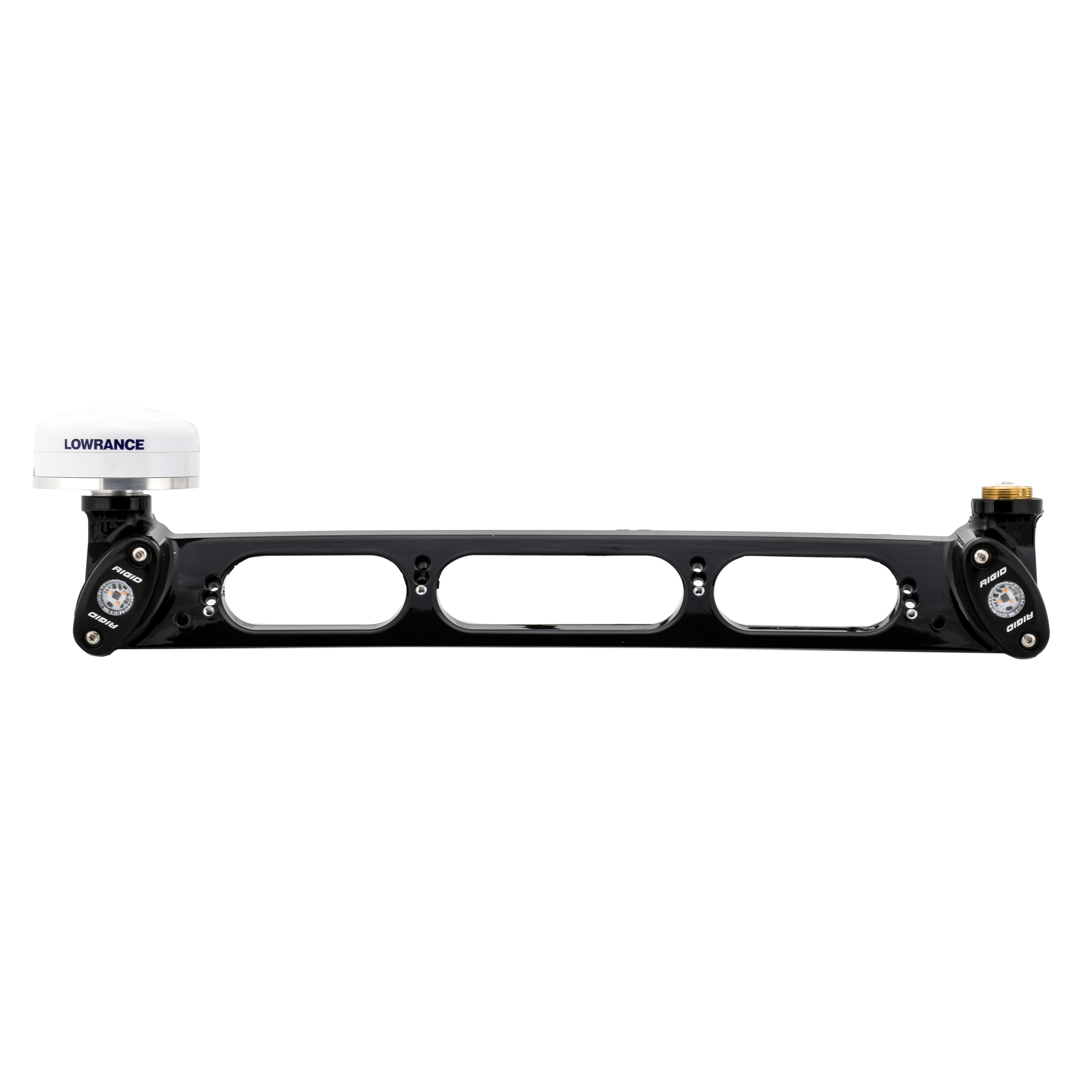 Third Brake Light Dual Antenna Mount - With LED Lights and Lowrance Point 1 GPS Antenna - 2017 - 2025 Raptor
