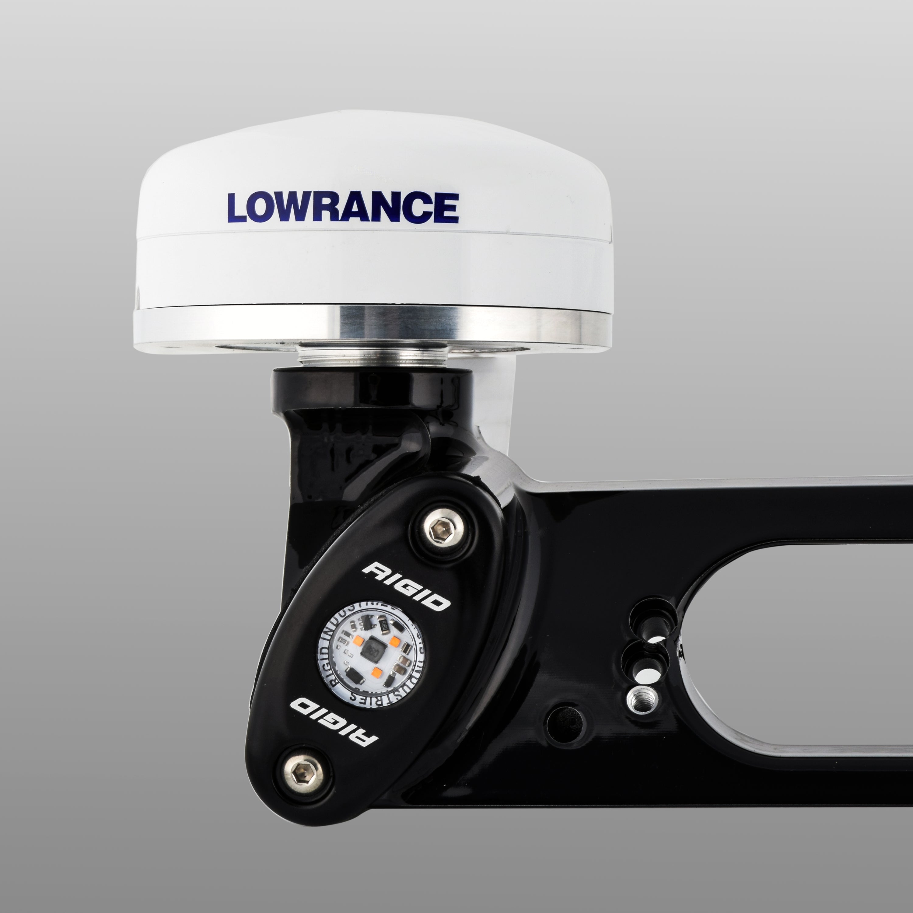 Third Brake Light Dual Antenna Mount - With LED Lights and Lowrance Point 1 GPS Antenna - 2017 - 2025 Raptor