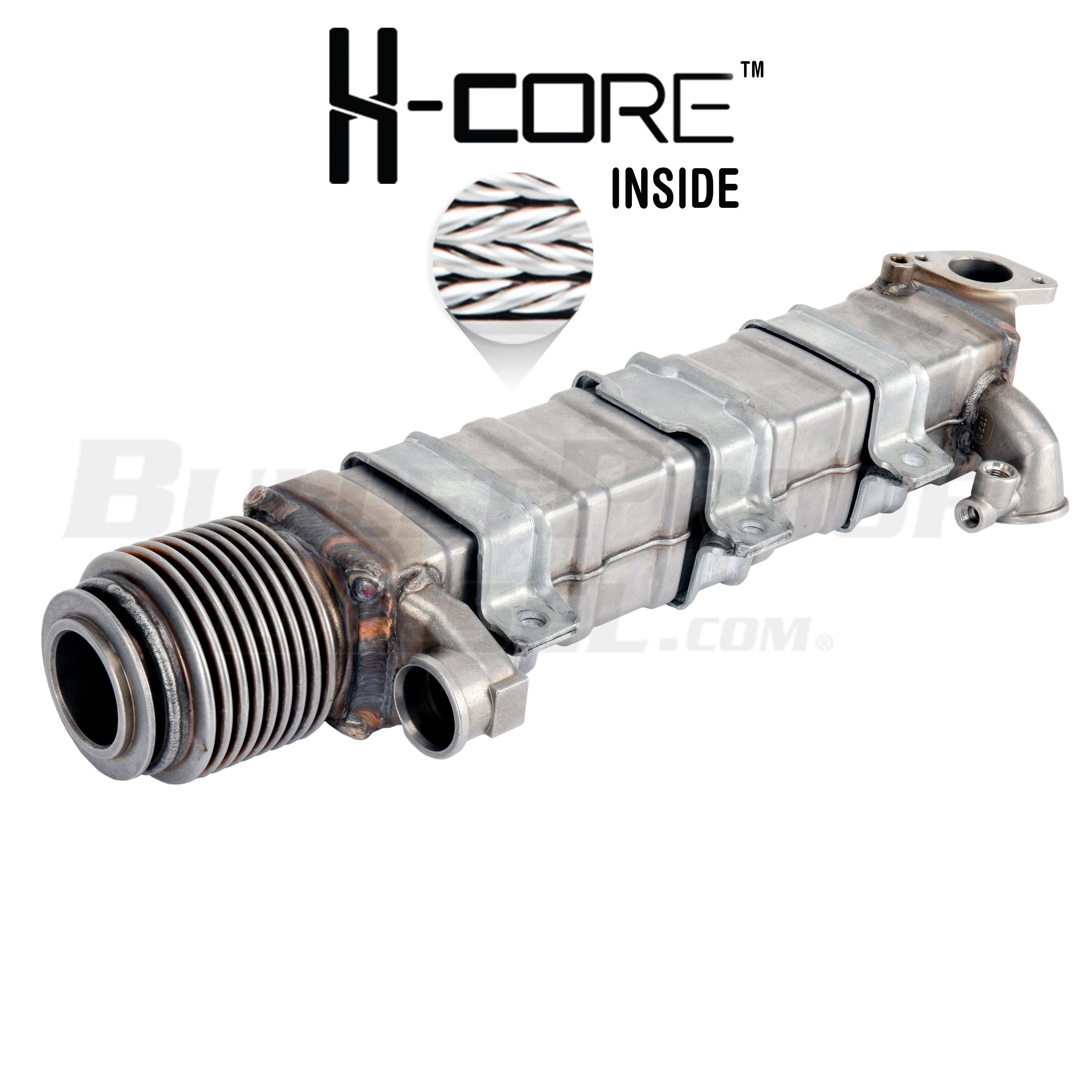 BulletProof EGR Cooler, Cummins Horizontal (Original) ISL, ISC, QSL, L9 & Paccar PX-9, PX-8 EGR Cooler