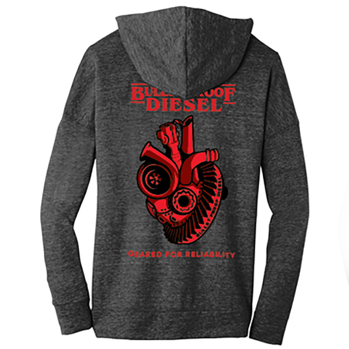 Bullet Proof Womens Zip Hoody - Turbo Heart