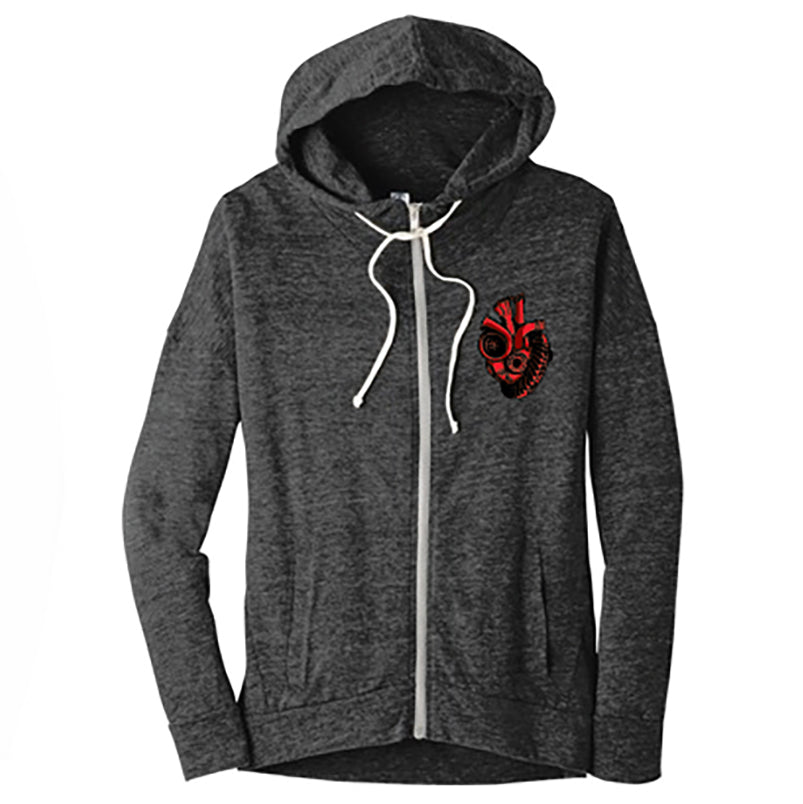 Bullet Proof Womens Zip Hoody - Heart