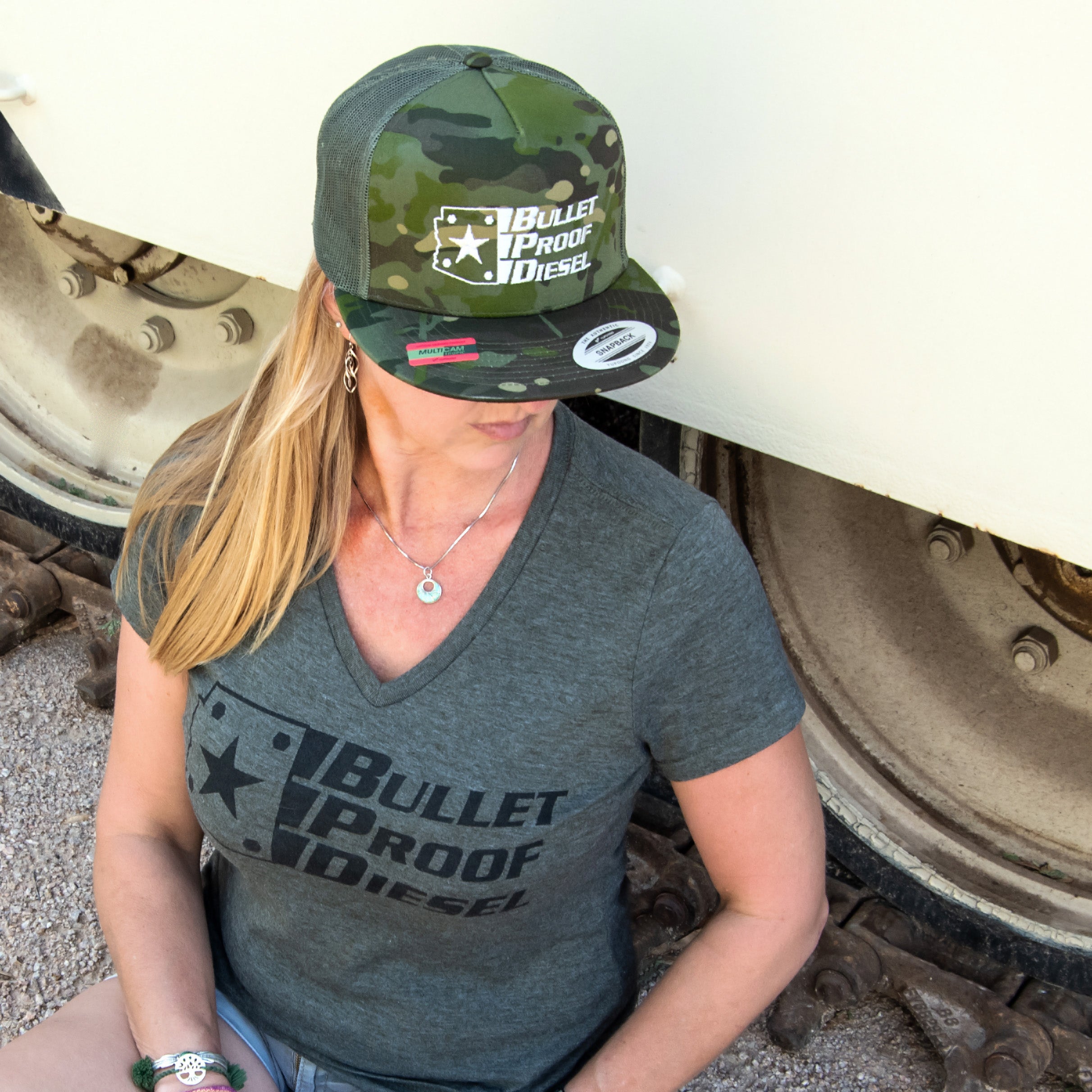 Bullet Proof Womens V-Neck T-Shirt