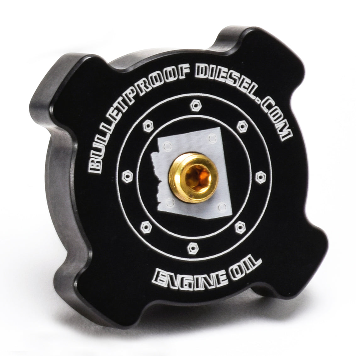 2008, 2009. 2010 Threaded MPT Port, Upgraded black, Billet - Engine Oil Fill Cap -Oil Filler Caps - Ford 6.4L - Power Stroke Diesel