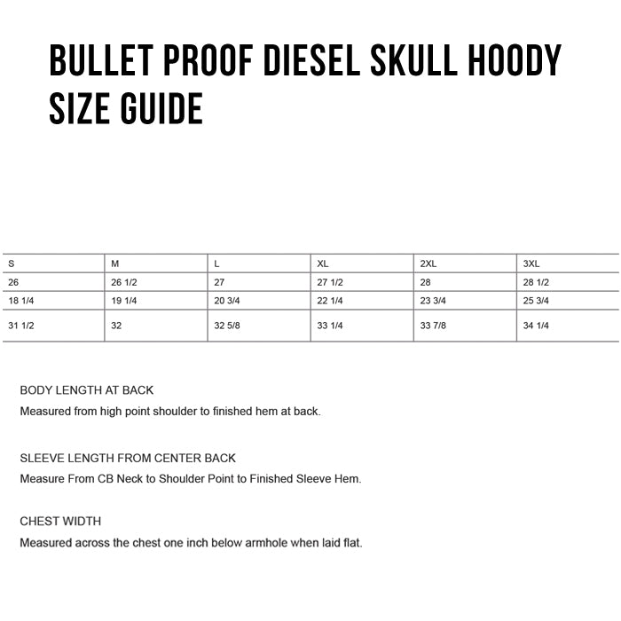 Bullet Proof Diesel Skull Hoody