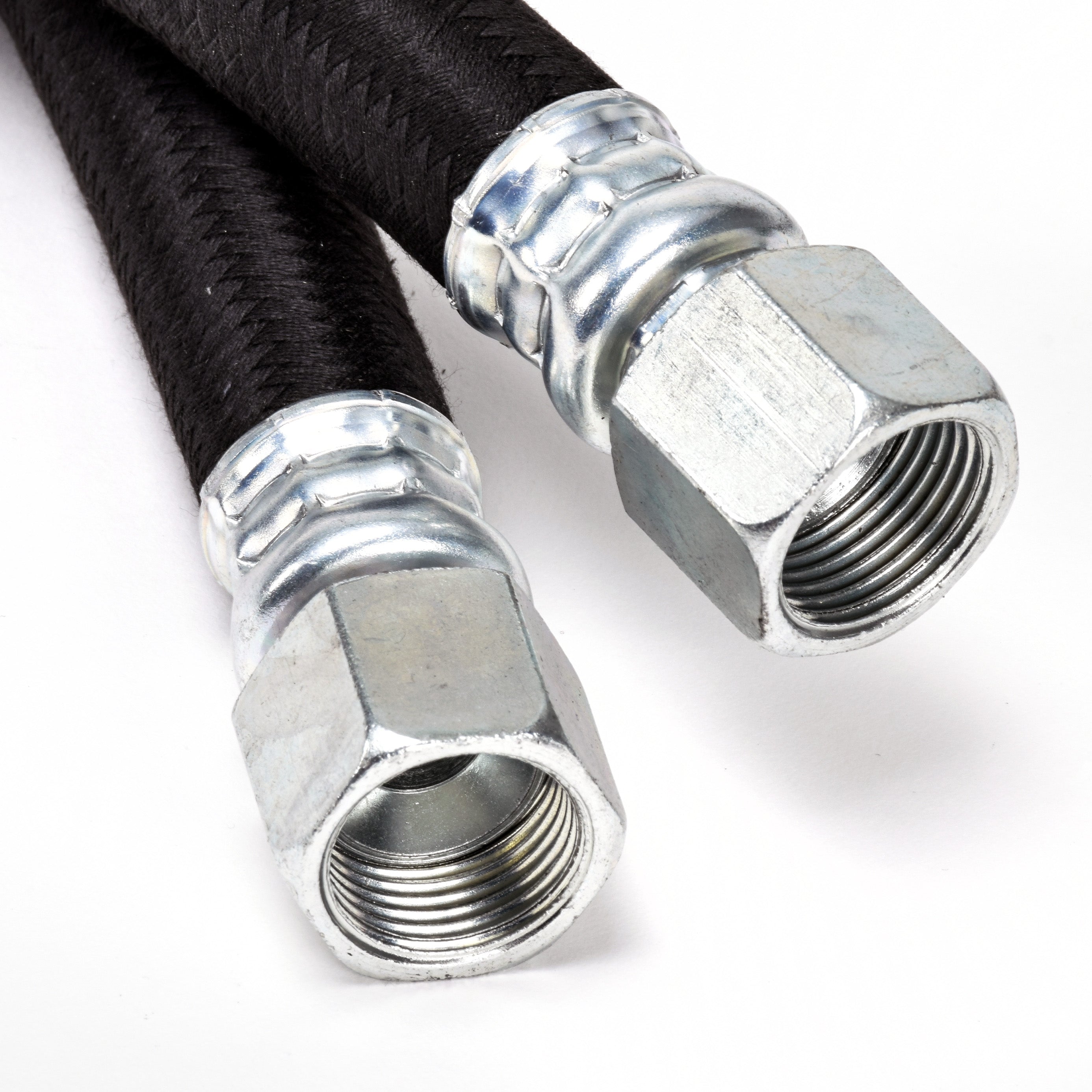 Bypass Hose, 23 Inch 1/4" Hose, Crimped On Steel Fittings, Straight to Straight