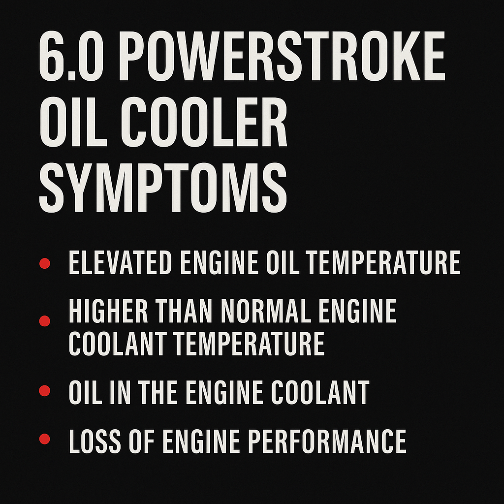 6.0 Powerstroke Oil Cooler Symptoms: What to Watch For and When to Replace It