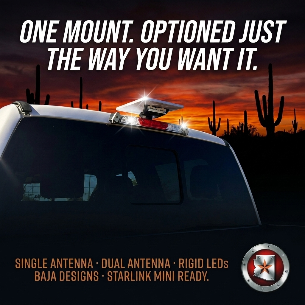  Starlink Mini Antenna Mount for Ford, Chevy & Ram Trucks