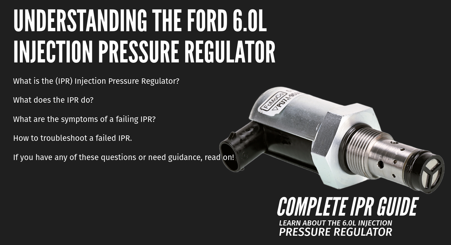 diesel ipr valve | Ford 6.0