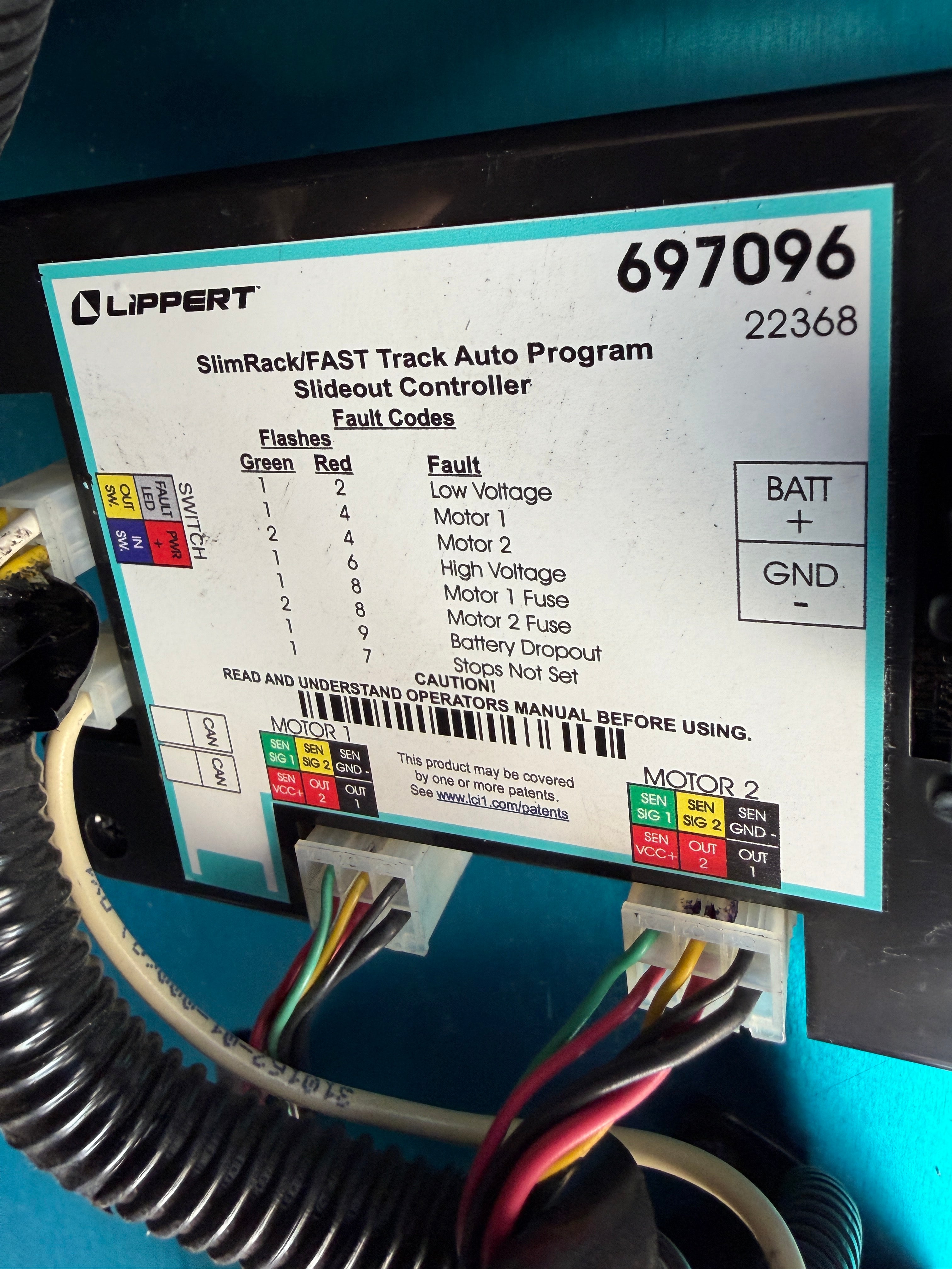 RV Slide Out Manual Controller - For Lippert 697096