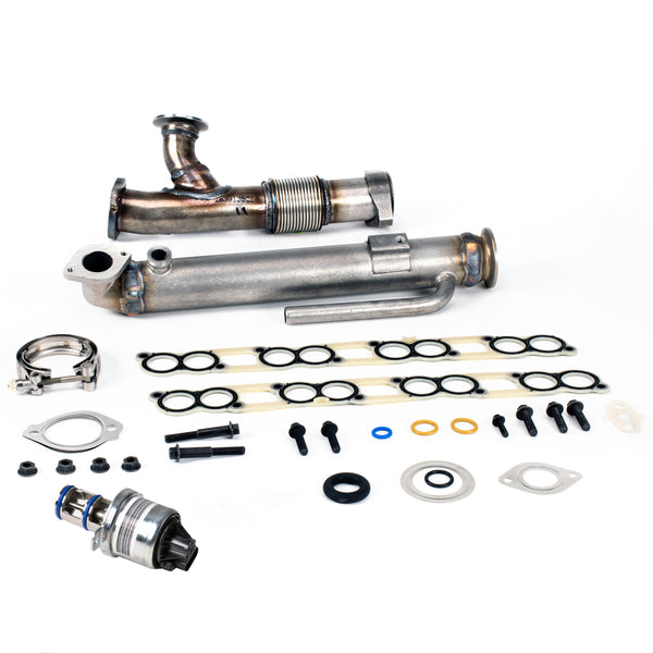 BulletProof EGR Undelete Kit, Ford 6.0L Diesel, Round EGR Cooler with EGR Valve