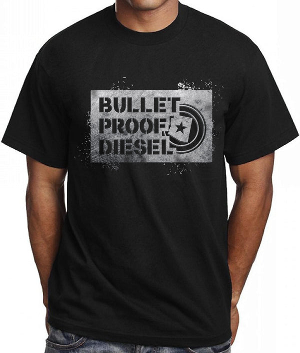 This is the Bullet Proof Diesel Metal Plate Shirt - Designed after a 'CNC Cut Metal' look to forward the feel durability.