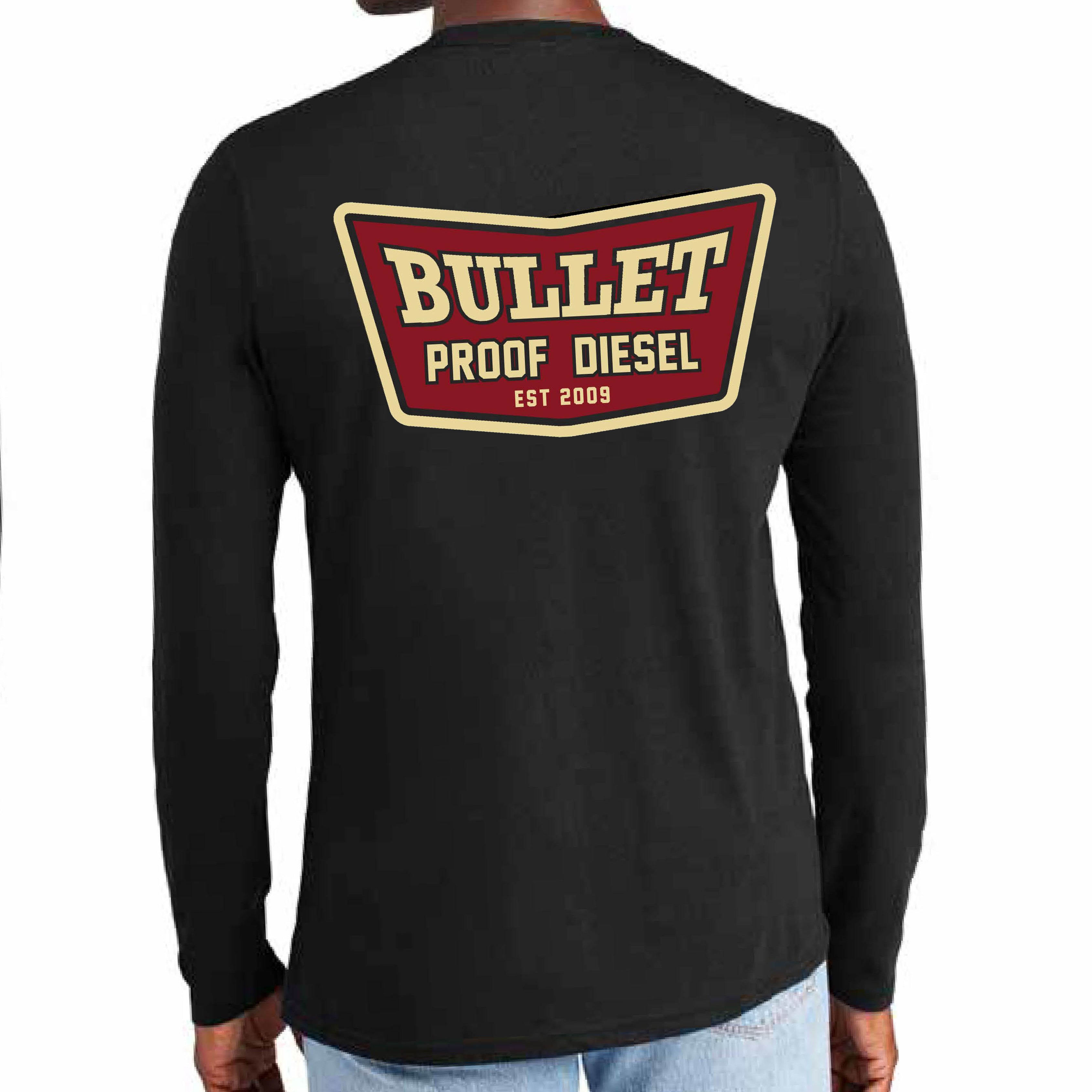 Bullet Proof Long Sleeve T-Shirt - Chevron, Black