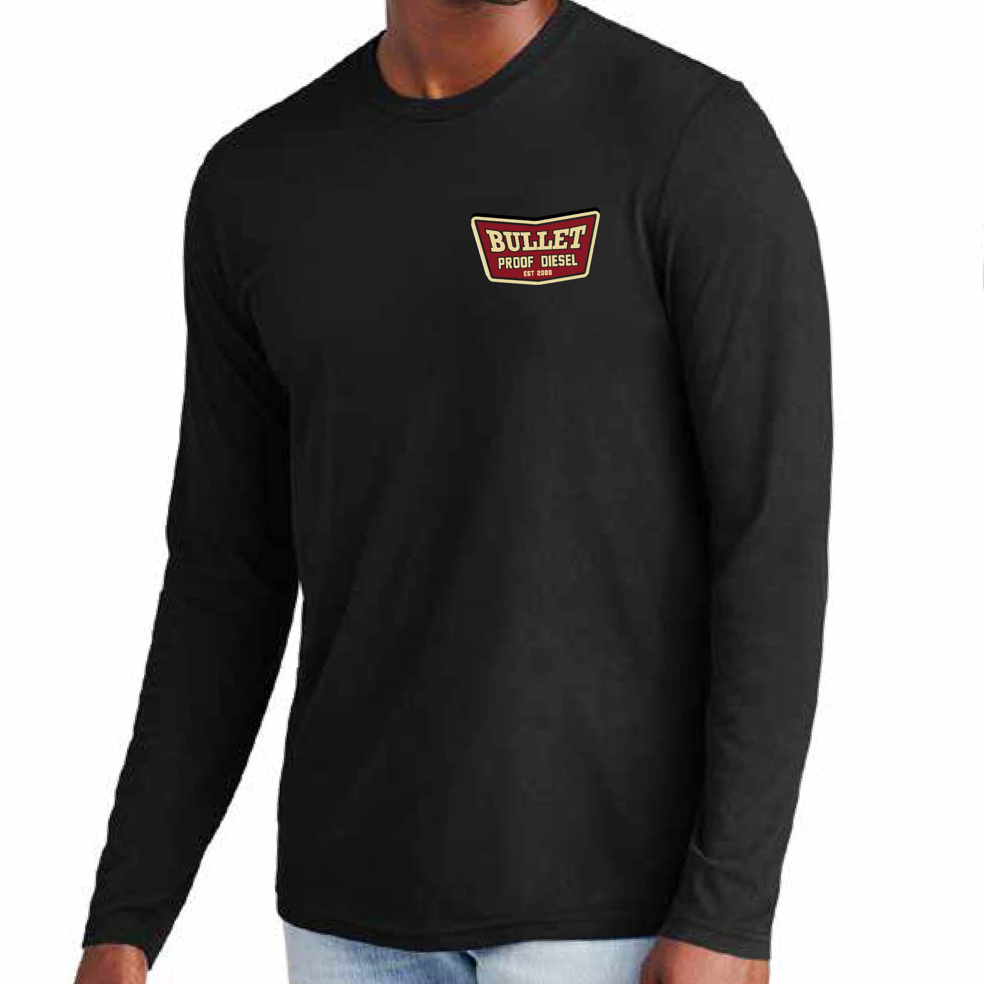 Bullet Proof Long Sleeve T-Shirt - Chevron, Black