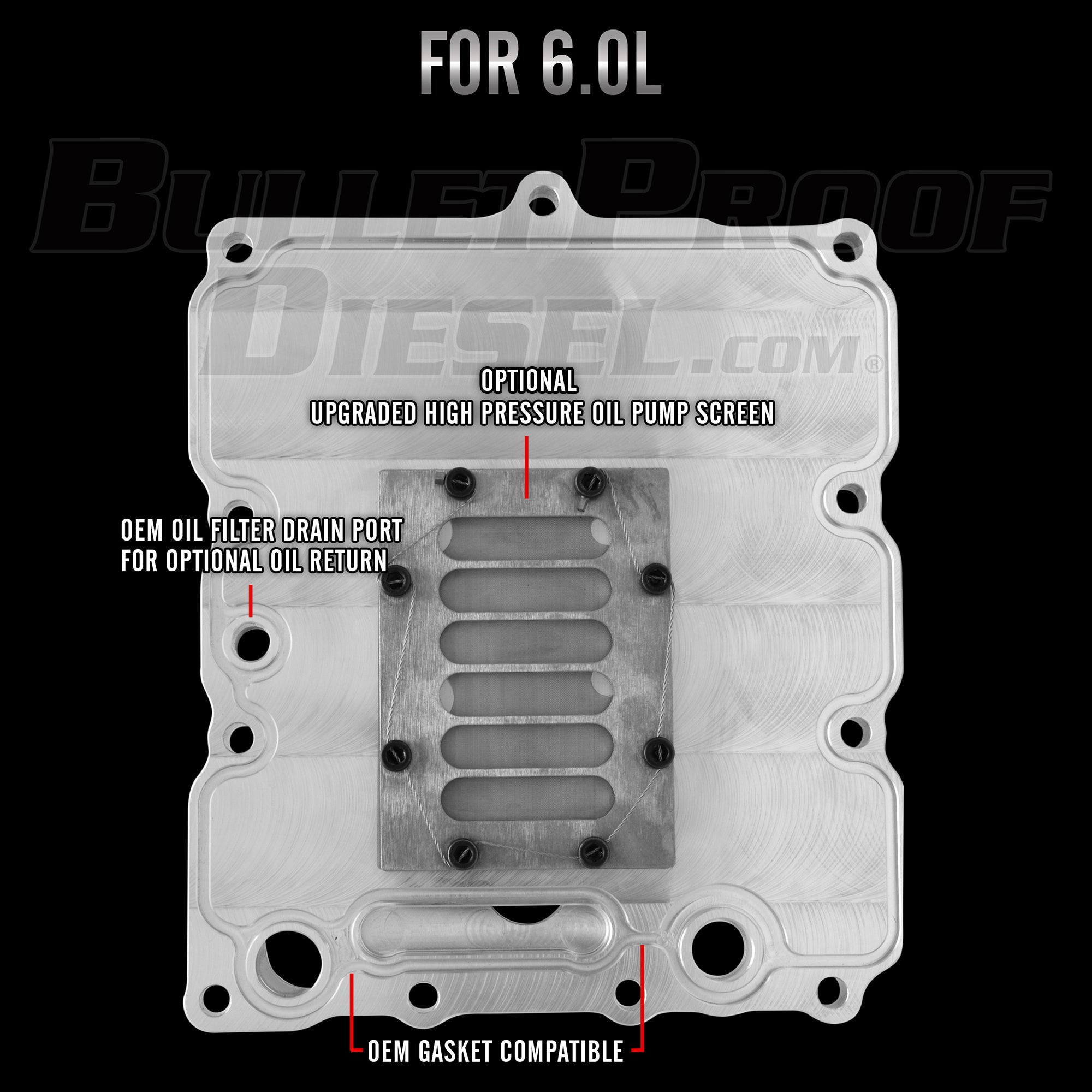 Bullet Proof Diesel 6.0L Oil Cooler Delete Adapter