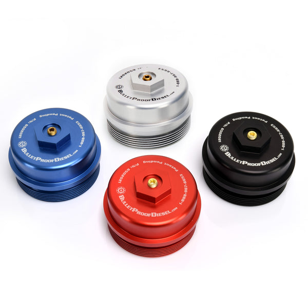 Upgrade your diesel accessories with these billet caps for your 6.4L Power Stroke Diesel