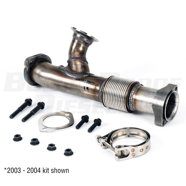 Up Pipe and Hardware Kit, For Round EGR Cooler, Ford 6.0L Diesel