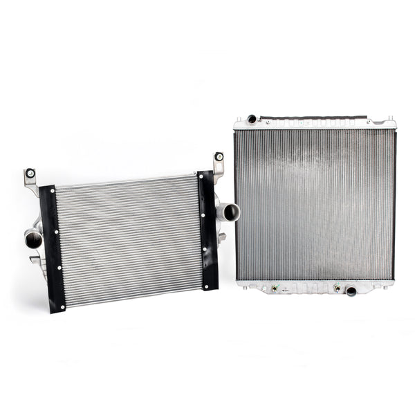 Upgraded aluminum radiator and intercooler fits the 2003 and 2004 Ford 6.0L Power Stroke Diesel 