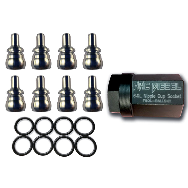 HHC Diesel Leakproof Nipple Cup Master Kit, Ford 6.0L