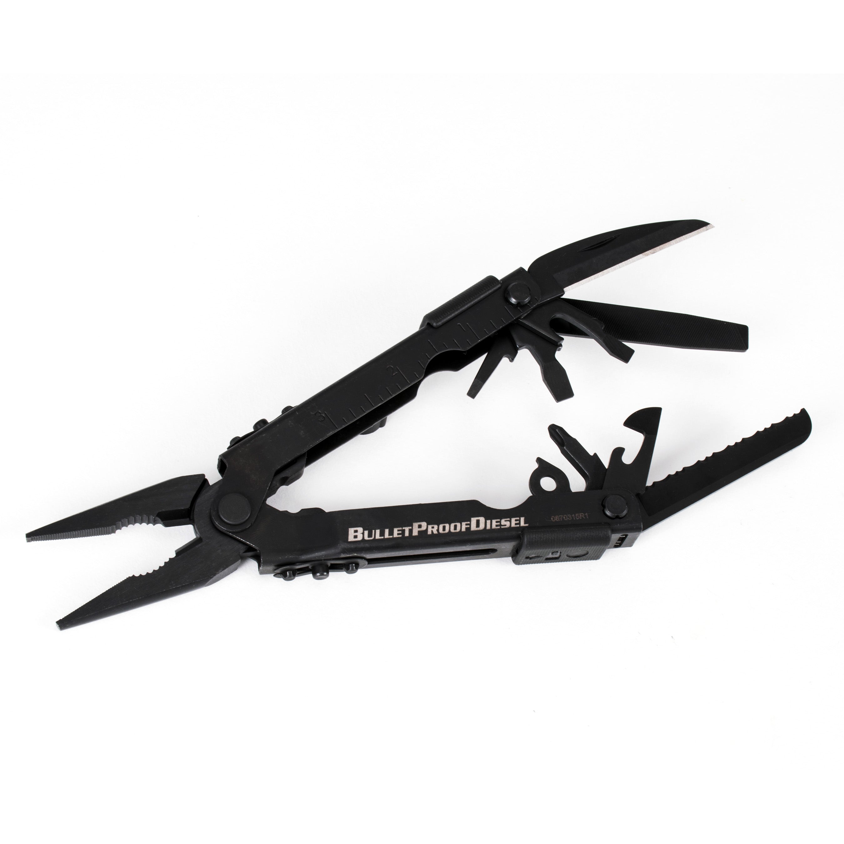 This gerber pocket plier multi tool also has a bottle opener, phillips and flathead screwdriver, saw, file and knife.
